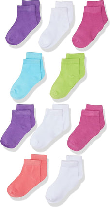 Hanes Girl's Ankle Socks 10-Pack Casual Sock (pack of 10)