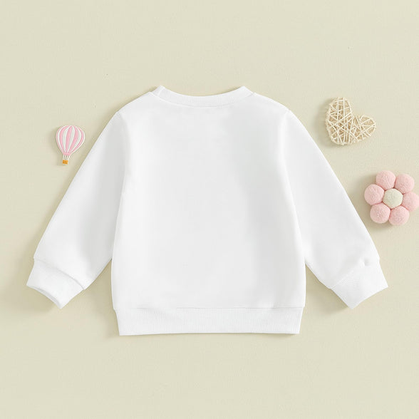 SOLILOQUY Valentines Day Outfit for Baby Girl Boy Love Heart Print Long Sleeve Pullover Sweatshirt Baby Srping Fall Tops