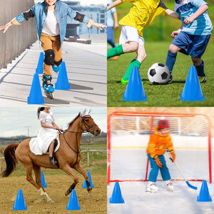 Fanryy 4 Colors Plastic Sport Home Football Training Soccer for Kids (7in)- Pack of 12