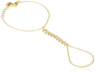 Alwan Gold Plated Finger Bracelet for Women - EE3885
