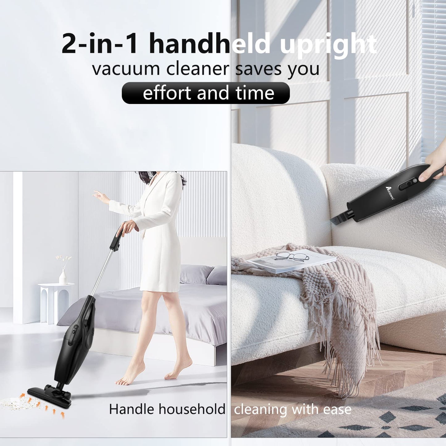 Britzgo Vacuum cleaner Handheld Stand-up Household cleaning dual-use help you save time and effort Stay away from the dust portable