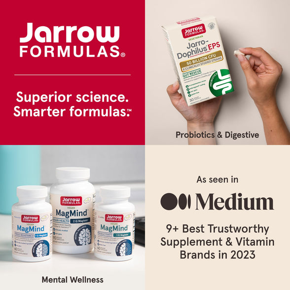 Jarrow Formulas Hyaluronic Acid 120 mg - 120 Veggie Caps - 60 Servings - Bioavailable & Naturally Derived - Supports Skin Health -Hyaluronic Acid - Dietary Supplement - Vegan - Non-GMO