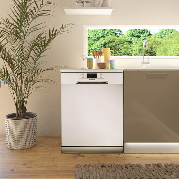 Hisense Dishwasher 14 Place Settings & 6 Programs With Eco Colour Silver Model - H14Ds -1 Years Full Warranty