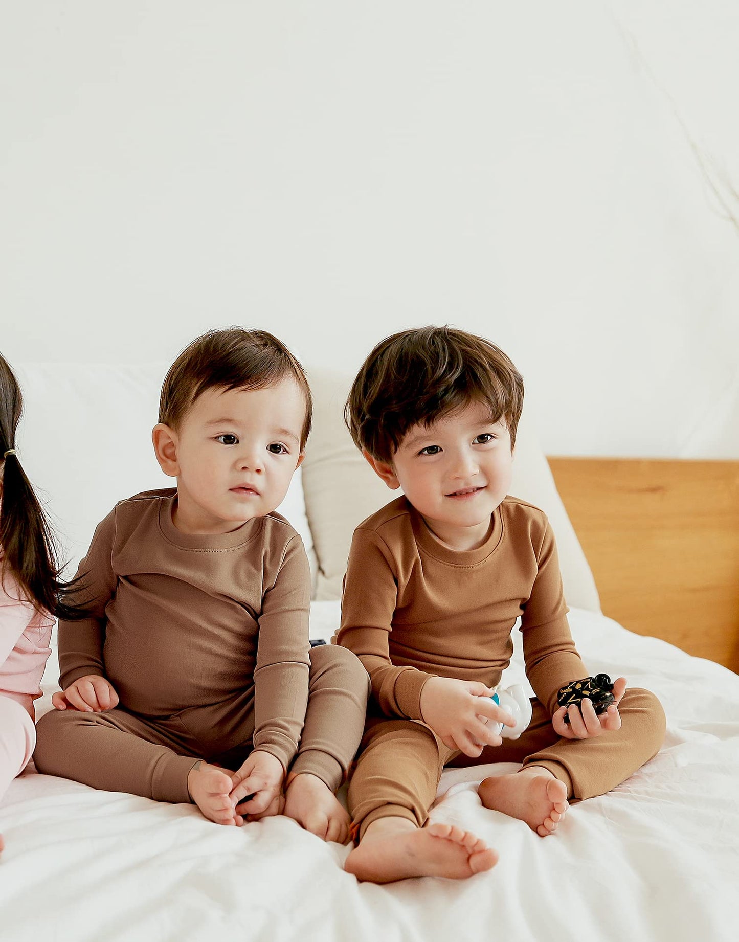 VAENAIT BABY 12-18 Months Kids Boys Girls Toddler Solid Basic Cotton Daily Pajamas Pyjamas Sleepwear Set