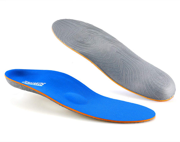 Full Length Metatarsal Arch Support Shock Absorption Orthotic Unisex Insoles for Flat Feet,Plantar Fasciitis,Relieve Foot Soreness,Suitable Athletic,Work Shoes(Size:UK-6,Length:9.87",Blue)