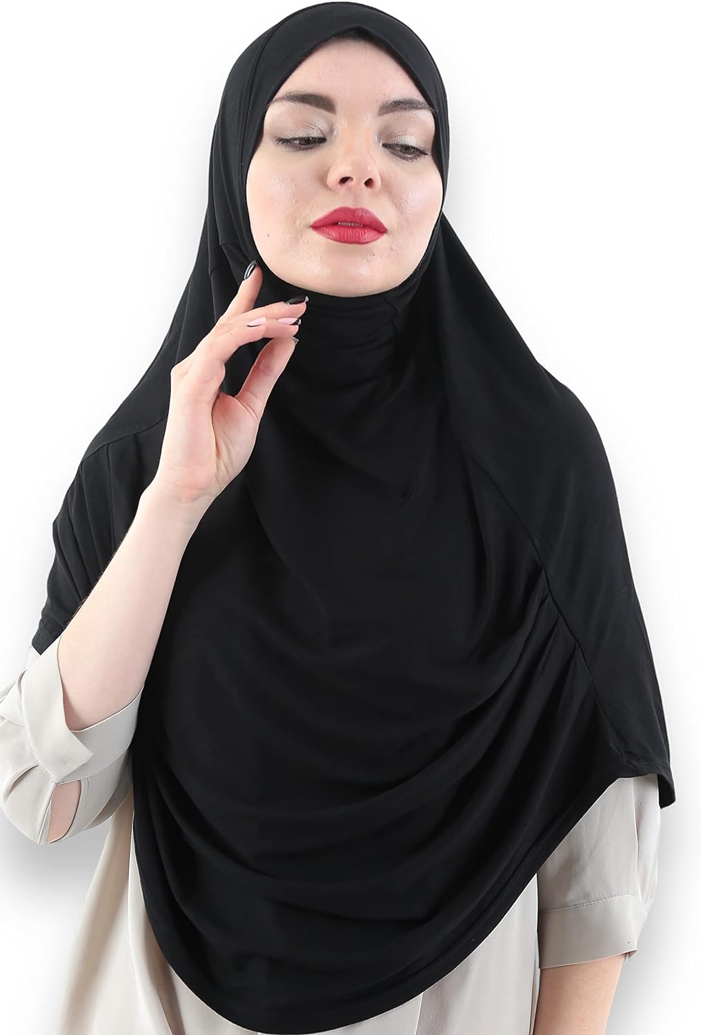 Avanos Easy Wear Soft Hijab for Women, Instant Hijab Long Scarf, Jersey Turbans Prayer Muslim Abayas Dress Clothes Jilbab