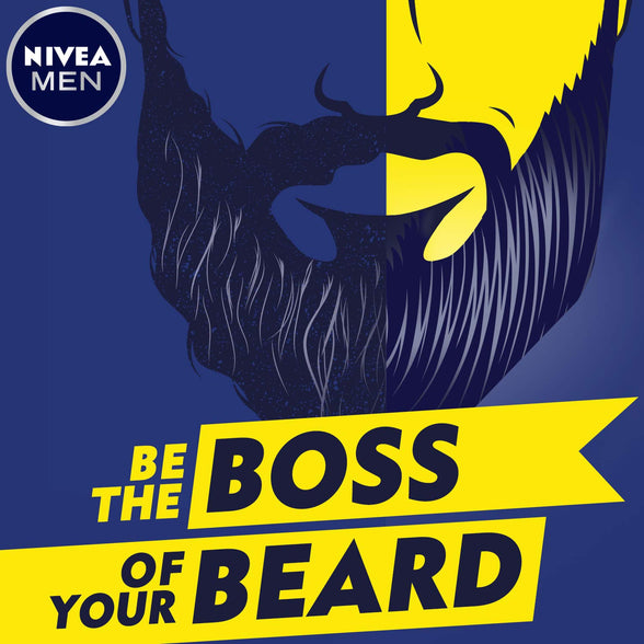 NIVEA MEN Beard Balm Moisturising, Barber Pro Range Stubble Softener & Aftershave, 125ml