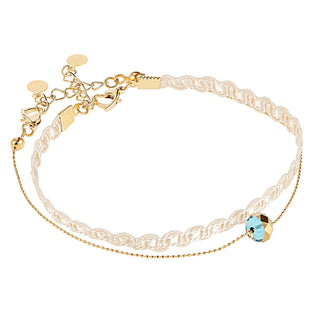 Alwan New Gold Plated Set of 2 Short Size Anklets for Women - EE3706FBGGM