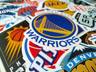 Basketball Stickers 31 Pcs, Vinyl Waterproof Sport Fan Decals of National Basketball Association All Teem Logo for Laptop Water Bottle Hydroflasks Bicycle Motorcycle Car Bumper Room Wall Decoration