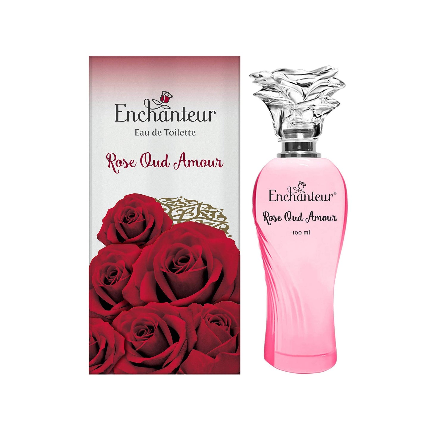 EnchantEUr Rose Oud Amour Eau De Toilette, Perfume For Women, Long Lasting Fragrance, 100 Ml