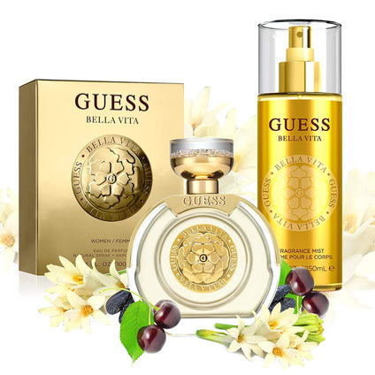 GUESS Bella Vita Fragrance Body Mist Spray for Women, Fruity, 8.4 Fl Oz