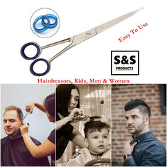 S & S PRODUCTS Hairdressing Barber Hair Scissor for Professional Hairdressers Barbers Stainless Steel Hair Cutting Shears - For Salon Barbers, Men, Women, Children and Adults S&S Products
