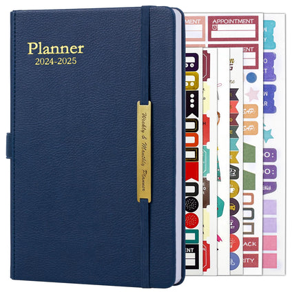 2024 Leather Planner Weekly and Monthly, 18 Months Calendar Book, 2024 Academic Planner From Jan. 2024-June 2025, 2024 Appointment Book, Daily Agenda, Yearly Teachers Planner (5.7 X 8.5