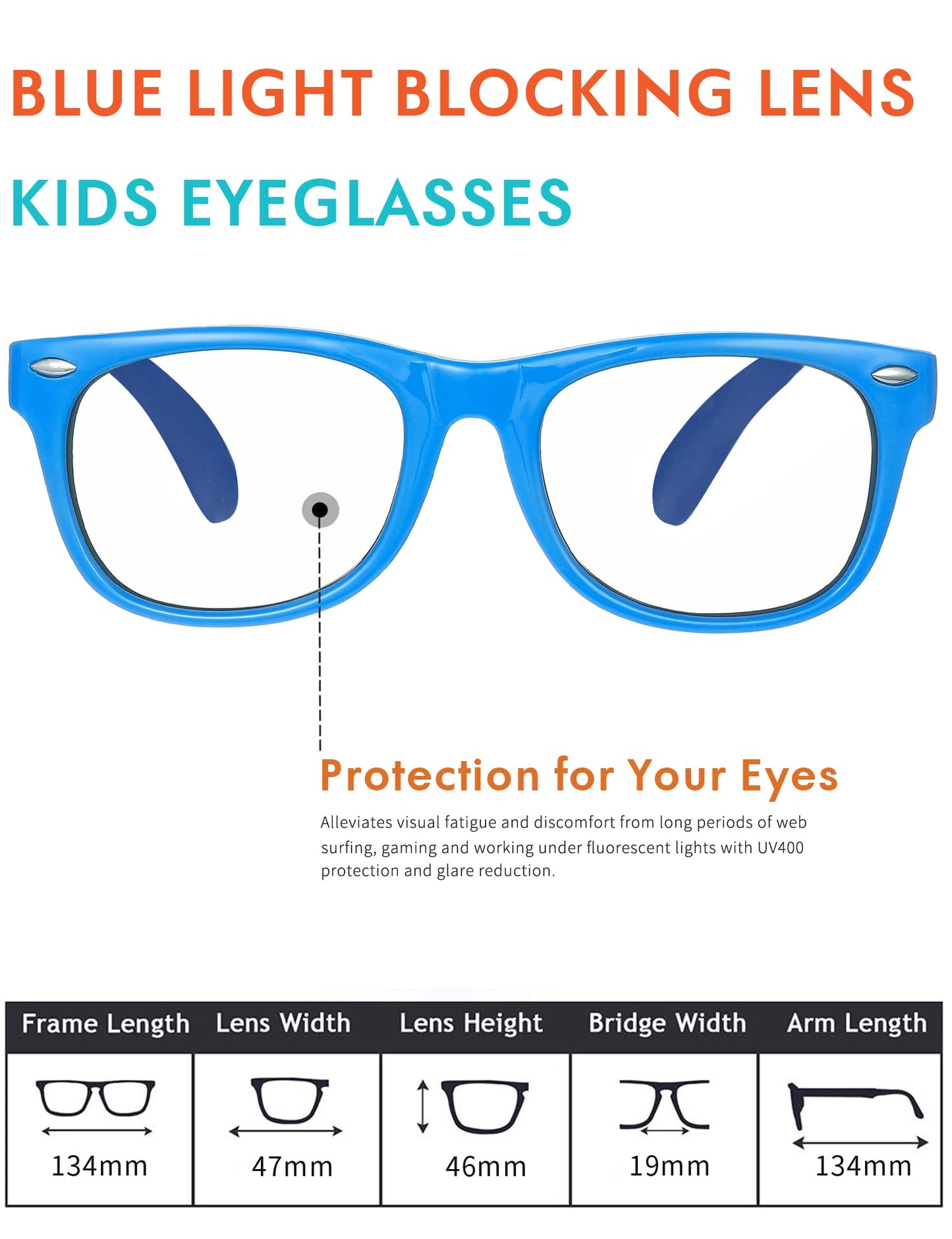 Kids Blue Light Blocking Glasses Flexible UV400 Eyewear for Teen Boys Girls ROCF ROSSINI Computer Game Eyeglasses with Case Age 5-12