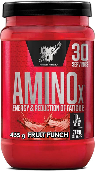 BSN AMINOx® Amino Energy Powder for Endurance and Recovery, Effervesent Instantized Amino Acids, Dietary Supplement - Fruit Punch, 435 Grams, 30 Servings