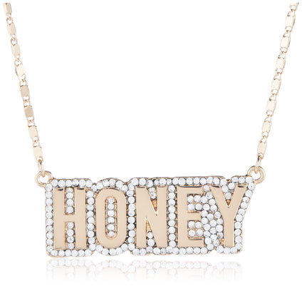 Aldo Women's Honeyy Necklace, Gold/Clear Multi One Size