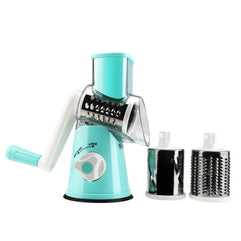 BNUNWISH Round Mandoline Drum Slicer Rotary Cheese Grater Veggie Slicer Vegetable Carrot Shredder Nut Chopper