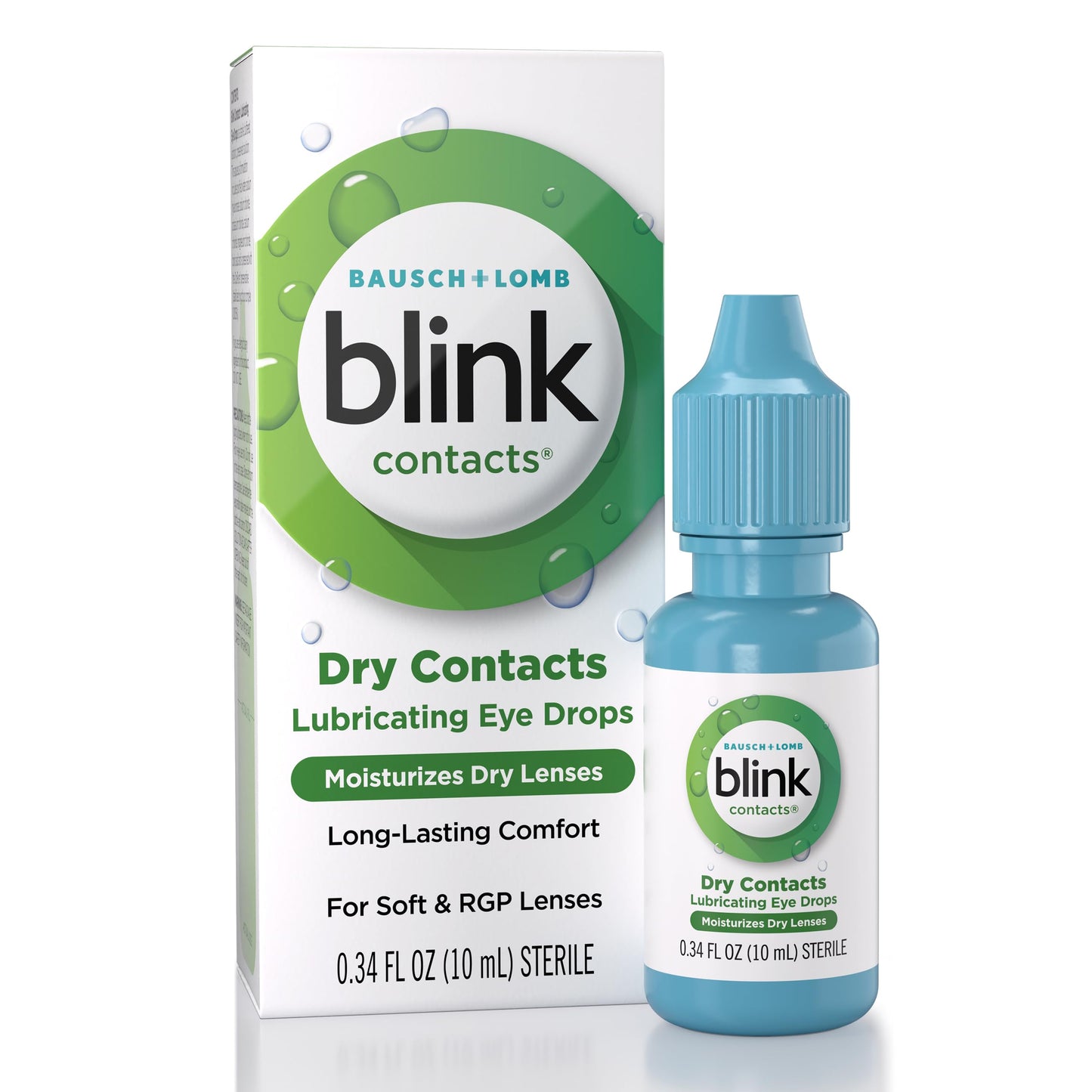 AMO Blink Contact Lubricant Eye Drops for Soft and RGP Lenses, 0.34 Ounce Box