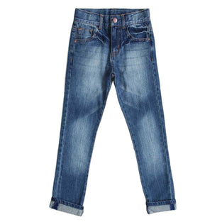 Bienzoe Little Boy's Stretchy Denim Jeans Elastic Waist Trouser