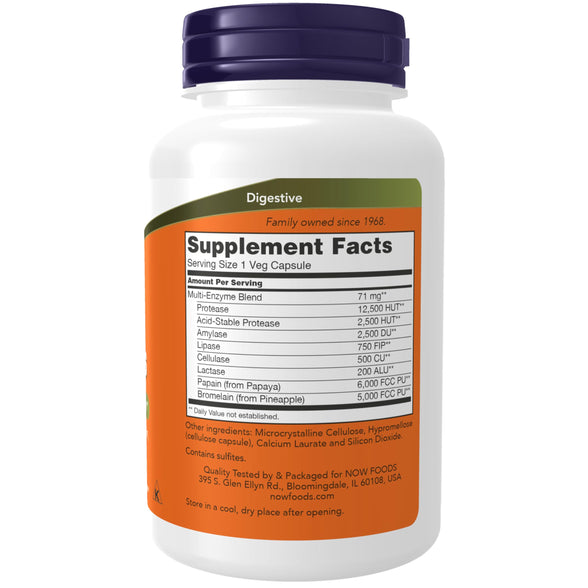 NOW Supplements, Plant Enzymes with Lactase, Protease, Papain and Bromelain, 120 Veg Capsules