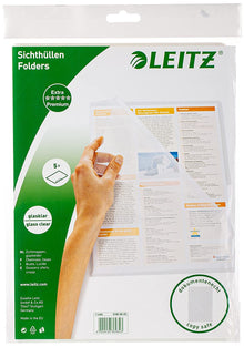 Leitz Premium A4 PVC Copy-Safe 5 Pcs Crystal Clear Plastic Sleeves, 41006003, WOW