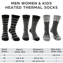 DG Hill (4pk) Kids Thermal Winter Socks Thick Insulated Heated Boot Socks for Cold Weather, Girls and Boys