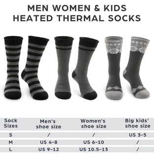 DG Hill (4pk) Kids Thermal Winter Socks Thick Insulated Heated Boot Socks for Cold Weather, Girls and Boys