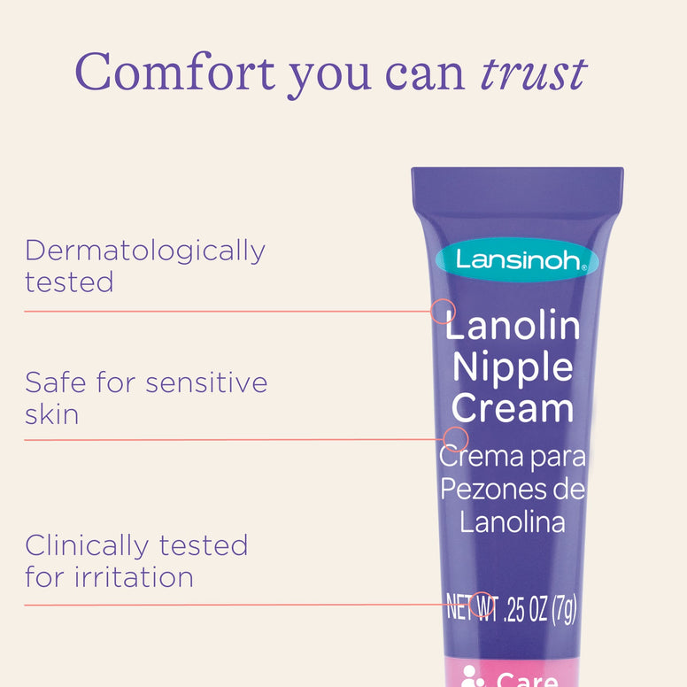 Lanolin Cream for Breastfeeding, 3 Mini Tubes of 0.25 Ounces