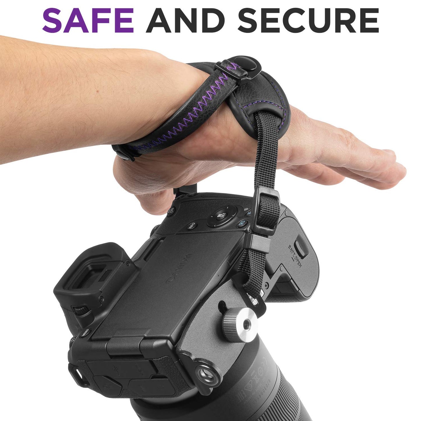 Camera Hand Strap - Rapid Fire Secure Grip Padded Wrist Strap Stabilizer by Altura Photo for DSLR and Mirrorless Cameras