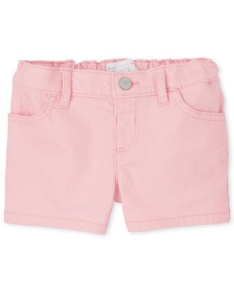 The Children's Place baby-girls The Children's Place Baby and Toddler Girls Twill Shortie Shorts Casual Shorts (9-12 Months)