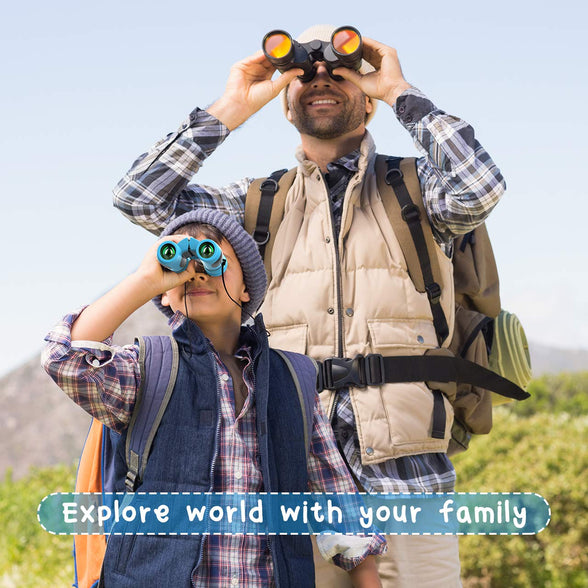 Binoculars Children's Magnification 8 x 21, Gift Boy Mini Binoculars Children's Toy from 3-12 Years, School Boy Outdoor Toy Telescope Children's Day Gifts for Small Boys