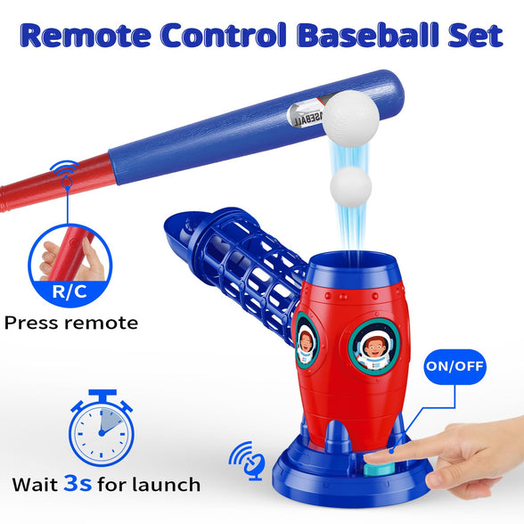 LZZAPJ T Ball Sets for Kids 5-8,Tee Ball Set with Plastic Baseball Bat,Toddler Baseball Game Sports & Outdoors Toys, Baseball Training Equipment for Youth 3-5, Tball Set Gifts for Boys Girls 8-12