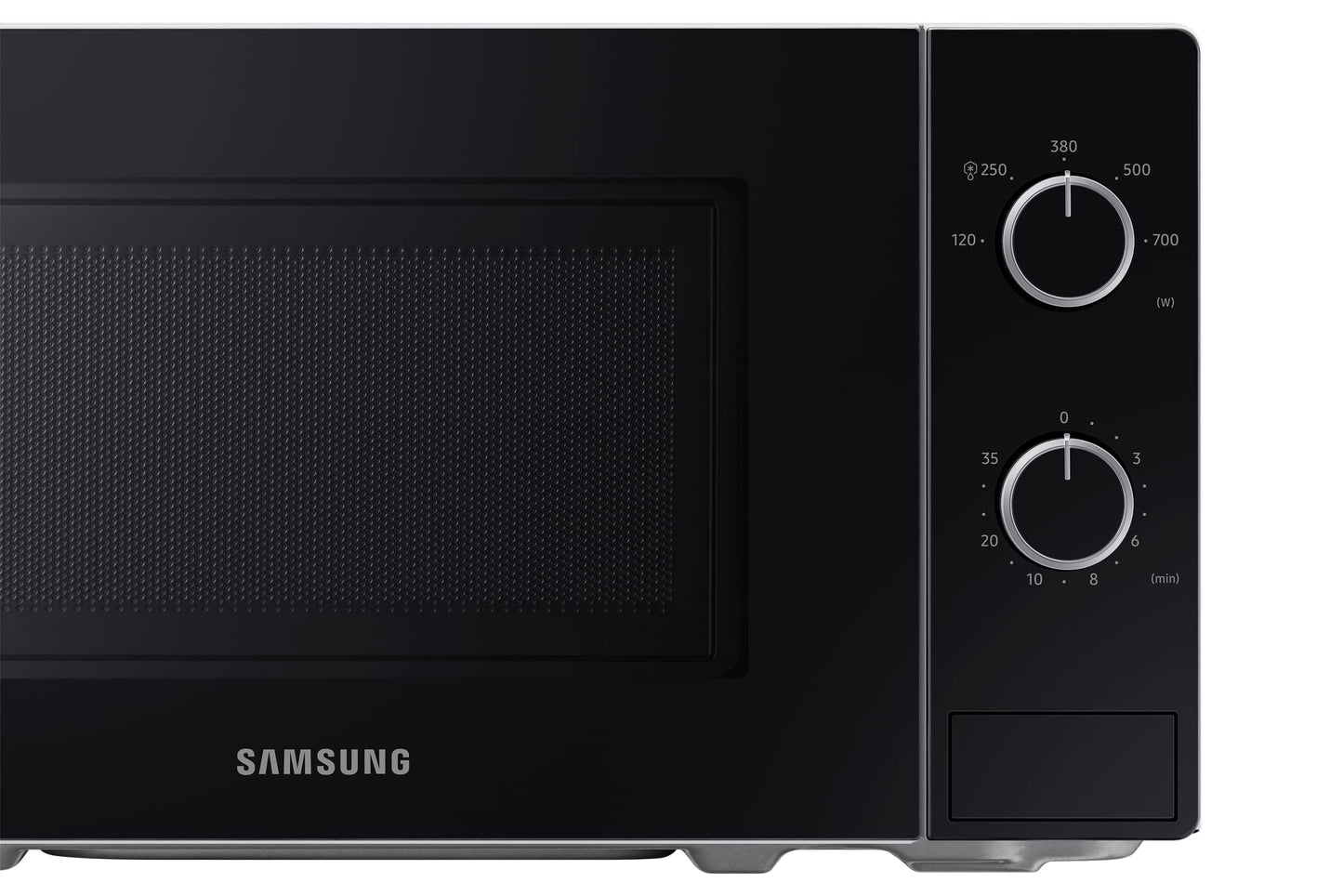 Samsung Solo Microwave Oven with Full Glass Door, 20L, White, Dual Dial, MS20A3010AH/SG, 1 Year Warranty