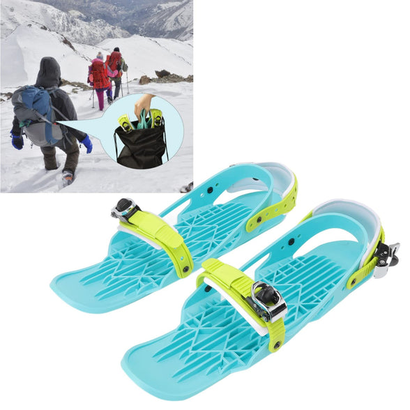 Mini Short Ski Skates for Snow, Outdoor Skiing Short Snowskates Snowblades Skiboards, Adjusable Outdoor Ski Shoes for Winter Shoes, for Winter Sport Skiing Equipment (Adults)