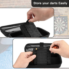 Xxerciz Dart Case for 6 Steel Tip and Soft Tip Darts, Hard EVA Darts Carrying Storage Bag Fits for Dart Tips, Shafts, Flights and Accessories (Box Only)
