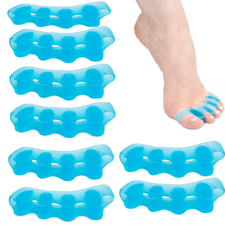 KASTWAVE Toe Separators for Overlapping Toes and Restore Crooked Toes to Their Original Shape, Correct Bunions, Toe Spacers Toe Straightener Toe Stretcher Hammer Toes - Universal Size, 4 Pair