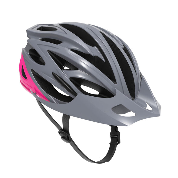 Zefal Women's Pro Gray Pink Bike Helmet (Universal Dial, 24 Large Vents, Ages 14+)