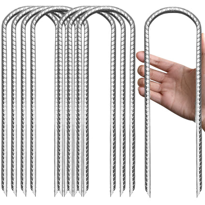 Eurmax Trampolines Wind Stakes Heavy Duty Safety Ground Anchor Galvanized Steel Wind Stakes, 4pcs-Pack