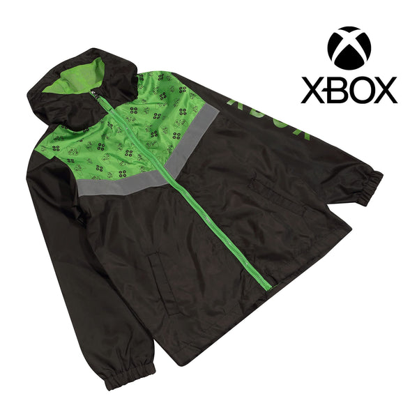 Popgear Boy's Xbox Controller Boys Rain Mac Green/Black fashion-t-shirts (pack of 1) 5-6Y