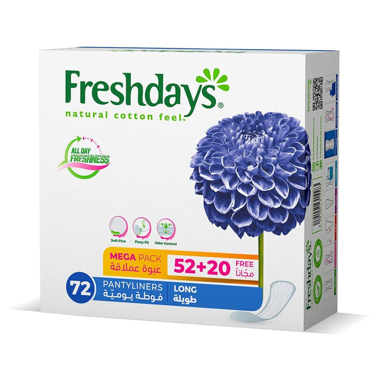 Freshdays Daily Liners Long 72 Pads