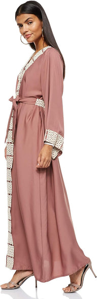 Nukhbaa Womens Premium Abaya Made With Fine Fabric, Comes With Matching Hijab AJ82A Abaya (pack of 5)