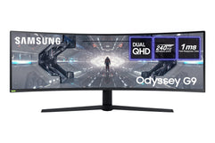 Samsung Odyssey G9 C49G95TSSR - QLED monitor - curved - 49" - 5120 x 1440 Dual Quad HD @ 240 Hz - VA - 1000 cd/m² - 2500:1-1 ms - 2xHDMI, DisplayPort - black