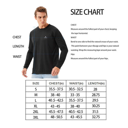 Kepeace Men's UPF 50+ Sun Protection Hoodie Long Sleeve T-Shirt for Fishing, Running, Hiking