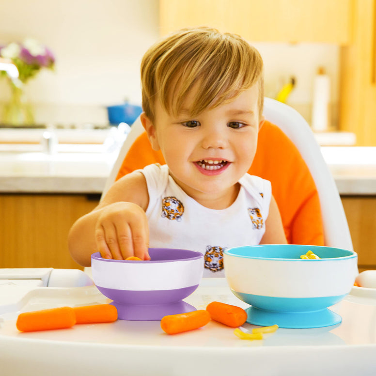 Munchkin Stay Put Suction Bowls Purple, Green, Blue, Piece Of 1