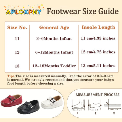 Aploxphy Baby Girls Boys Classic Loafers Infant Oxford Dress Shoes Prewalker Soft Slip On Moccasin Crib Flats Newborn Shoes, for 6 Months baby