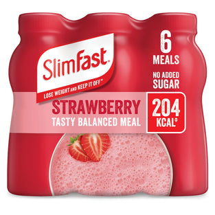 SlimFast Shake Multipack, Strawberry, 6 x 325 ml, Packaging May Vary