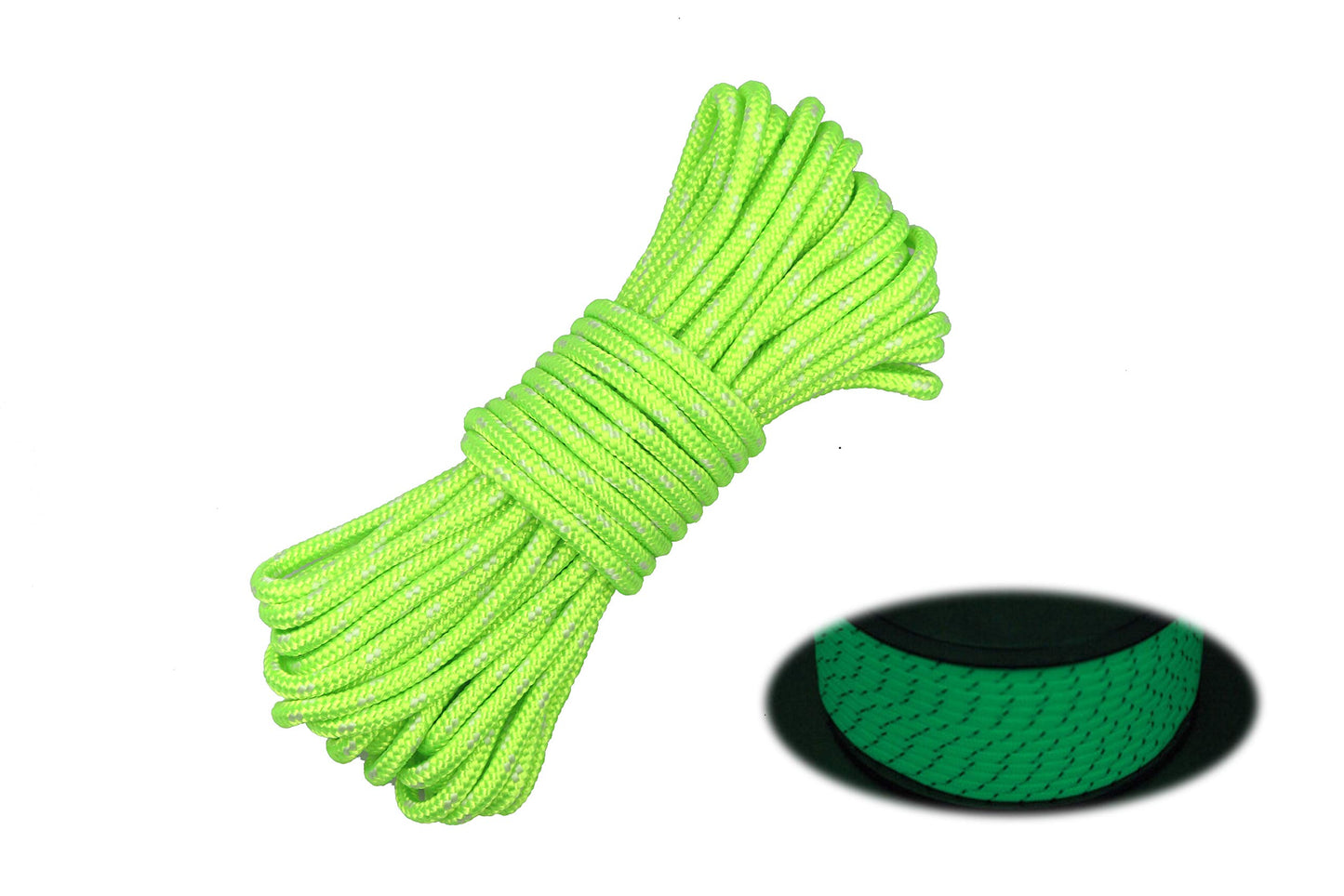 Outdoor Camping Luminous Rope Tent Rope Wind Rope Bold High Strength Nail Rope Canopy Fixed Wind Rope Total Length 10m