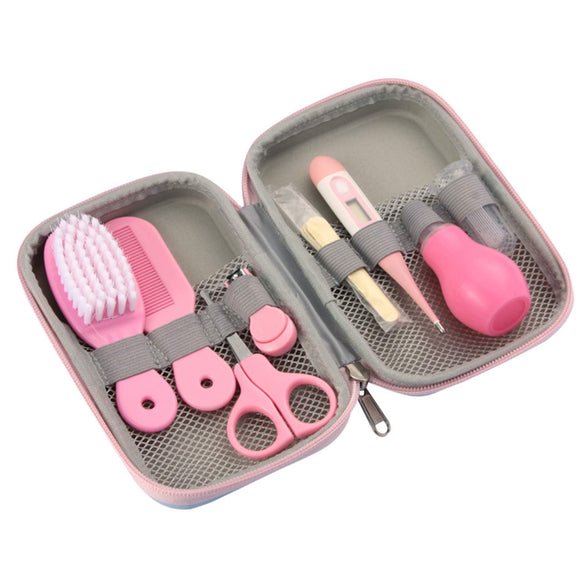 Baby Grooming Kit, Baby Care Items, Baby Care Essentials Set, Baby Supplies Set, 8PCS Baby Health Care Set Portable Baby Care Kit, Safety Cutter Baby Nail Kit for Newborn, Infant & Toddler(Pink)