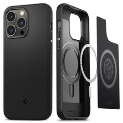 Spigen Mag Armor (MagFit) compatible with Magsafe designed for iPhone 14 Pro Max case cover (2022) - Matte Black