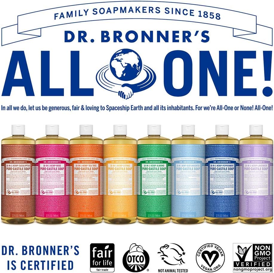 Dr. Bronner?s Pure-Castile Liquid Soap Almond 32 oz. (Pack of 2)